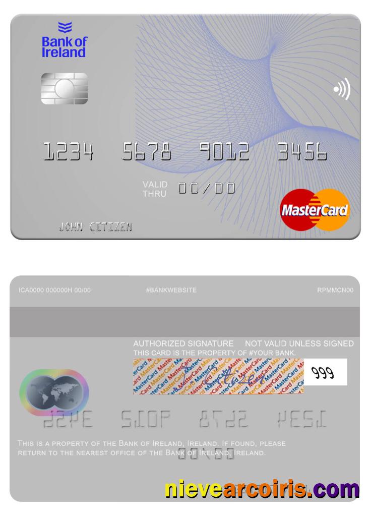 Ireland Bank of Ireland mastercard